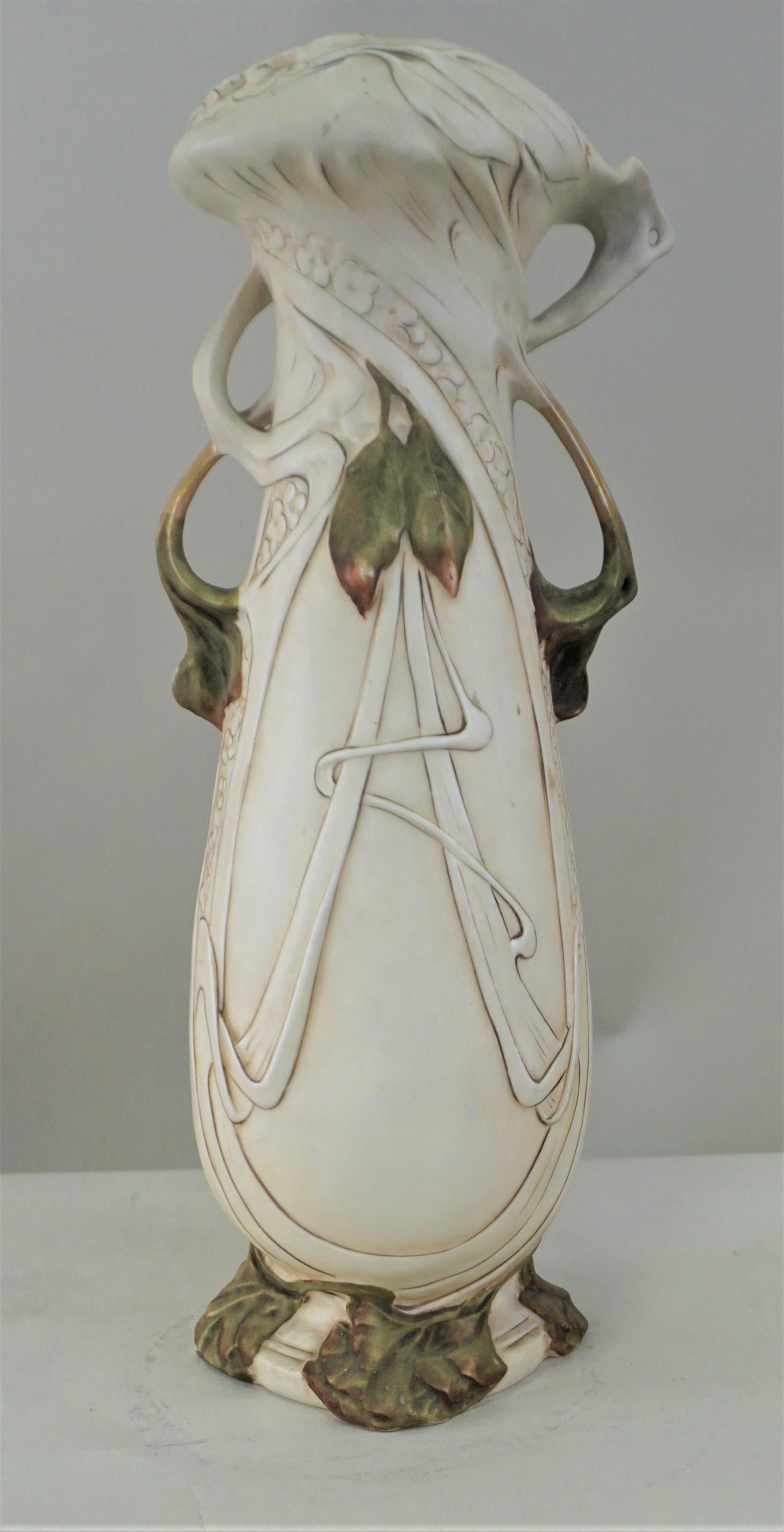 Early 20th Century Art Nouveau Porcelain Vase by Royal Dux