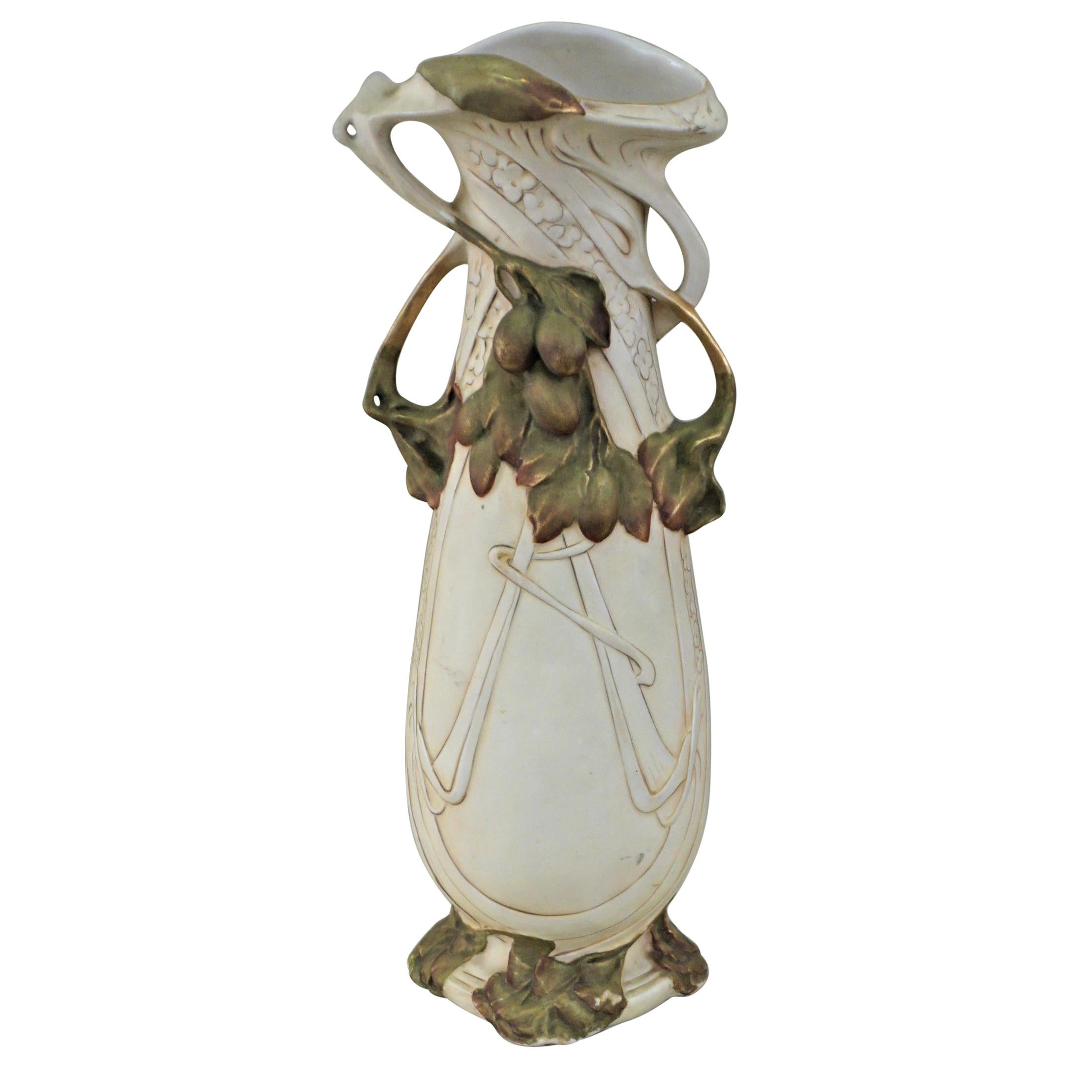 Art Nouveau Porcelain Vase by Royal Dux