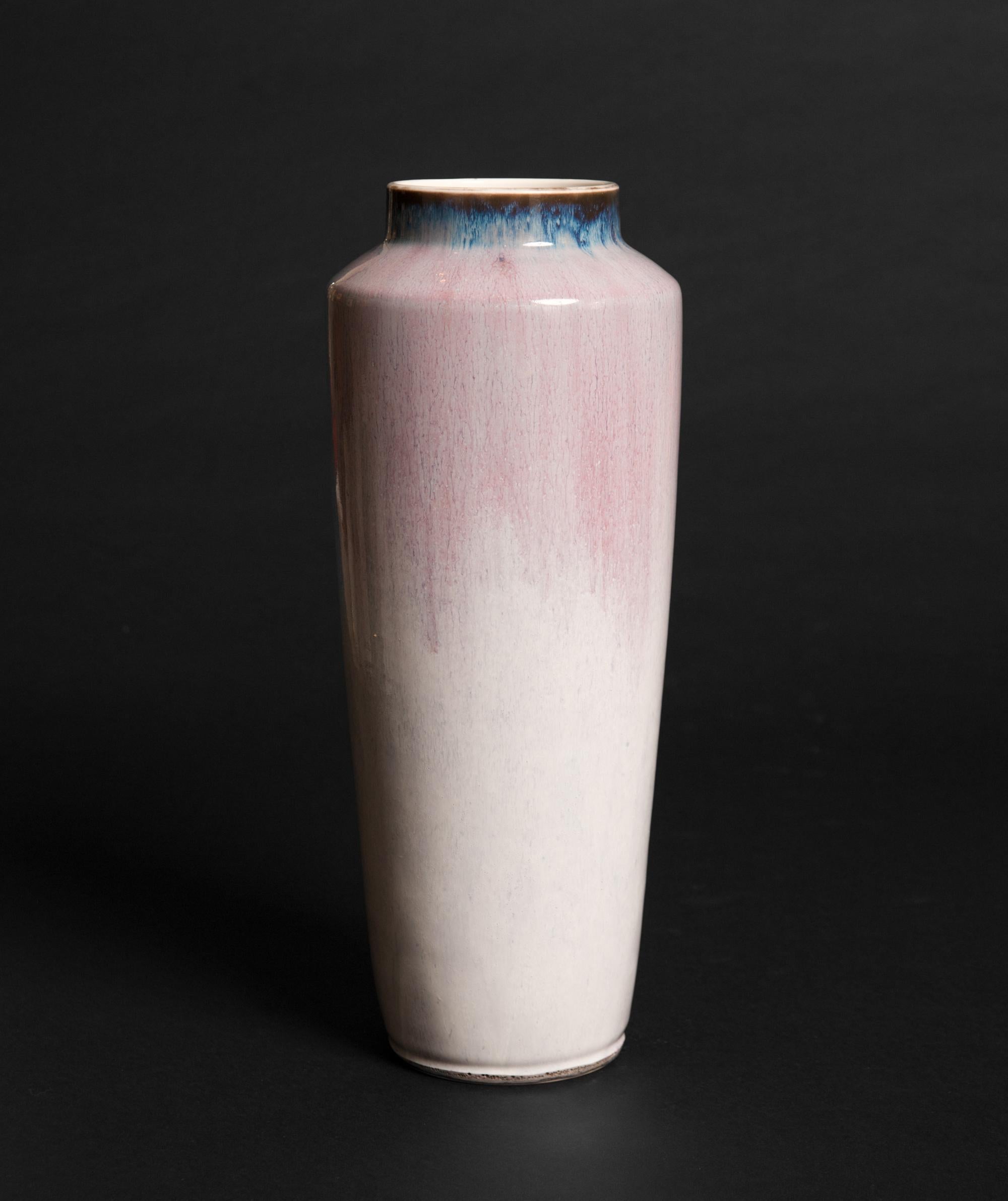 Glazed Art Nouveau Porcelain Vase by Taxile Doat for Manufacture Nationale de Sèvres For Sale