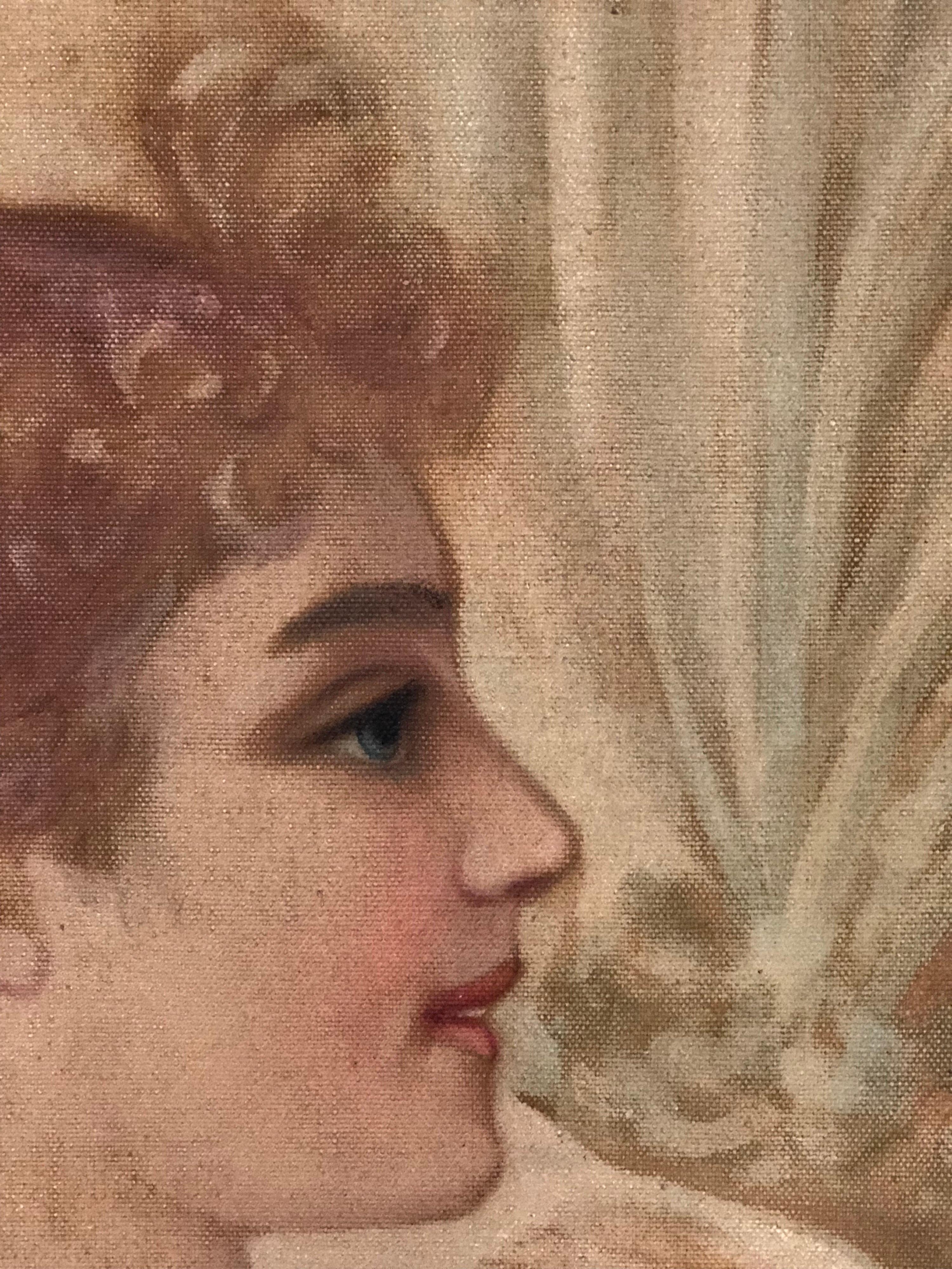 Jugendstil-Porträtgemälde, um 1900 im Angebot 4