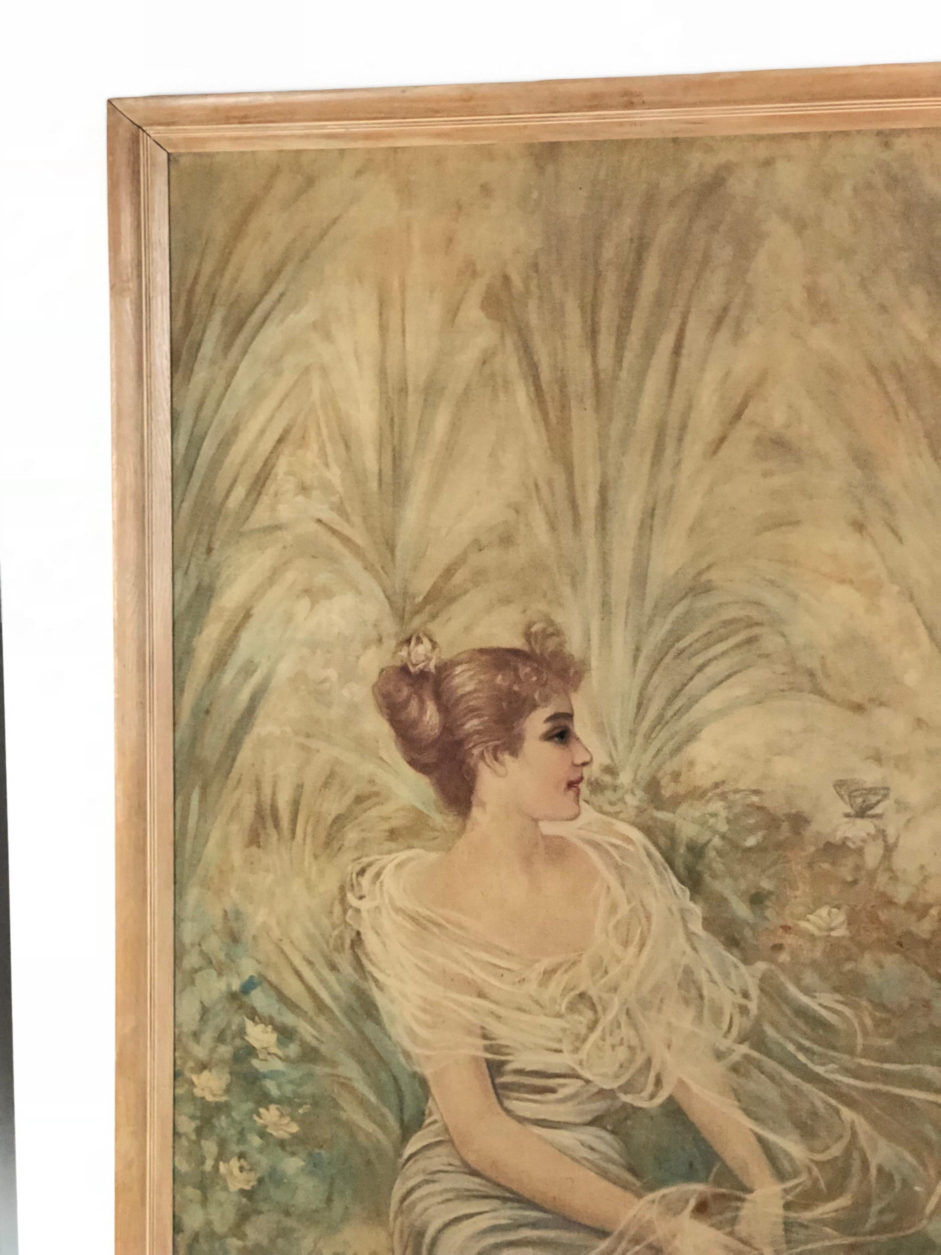 Jugendstil-Porträtgemälde, um 1900 im Angebot 6