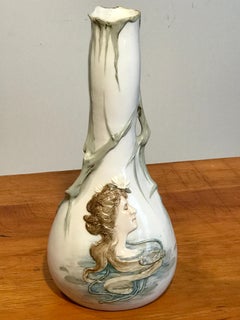 Art Nouveau Portrait Vase Attributed to Teplitz