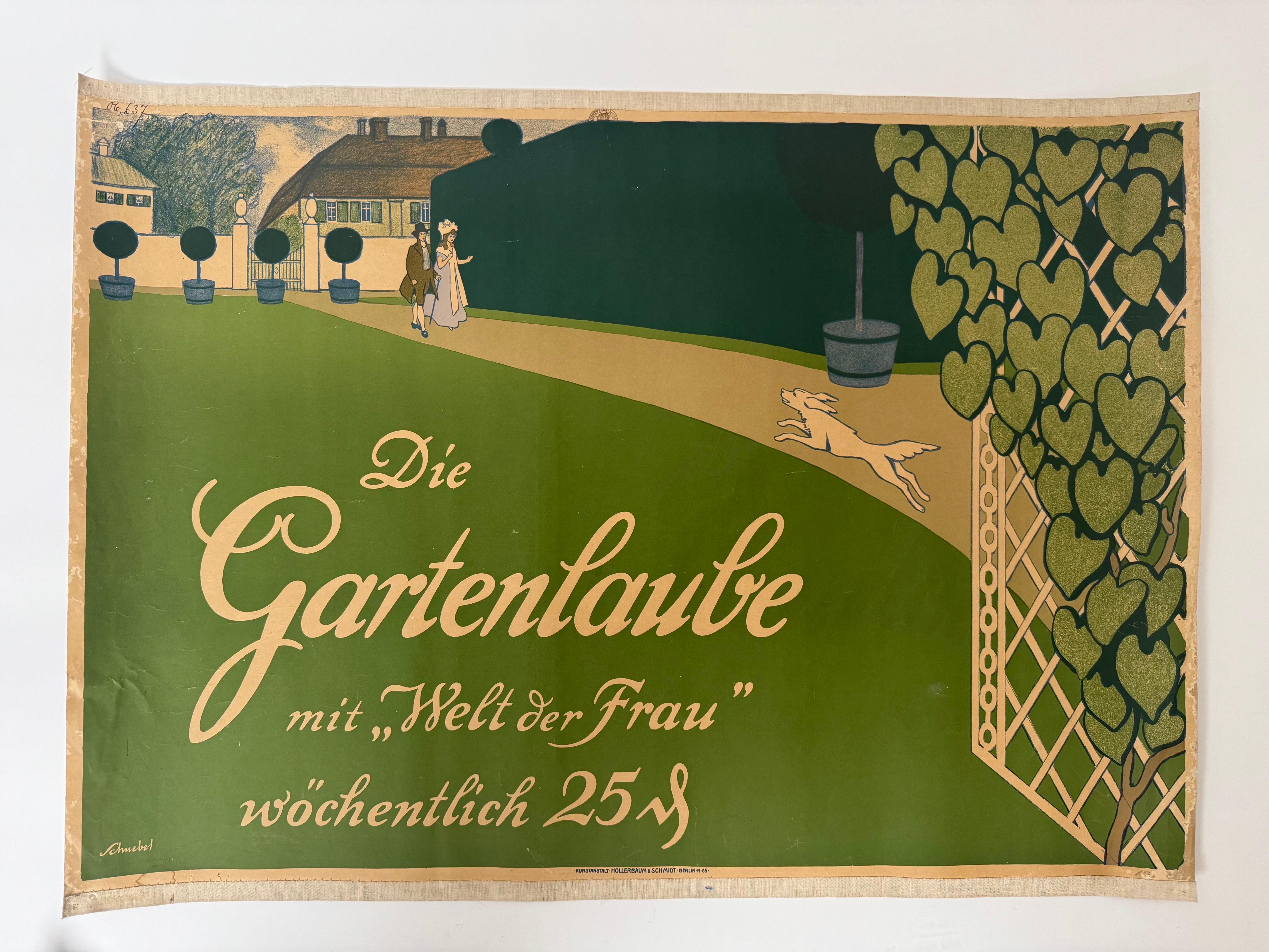 This poster from around 1905 is something extraordinary. It was created by the Art Nouveau artist Carl Schnebel, it was printed by the Hollerbaum & Schmidt art studio in the German capital Berlin, this poster was owned by the German Museum of Arts