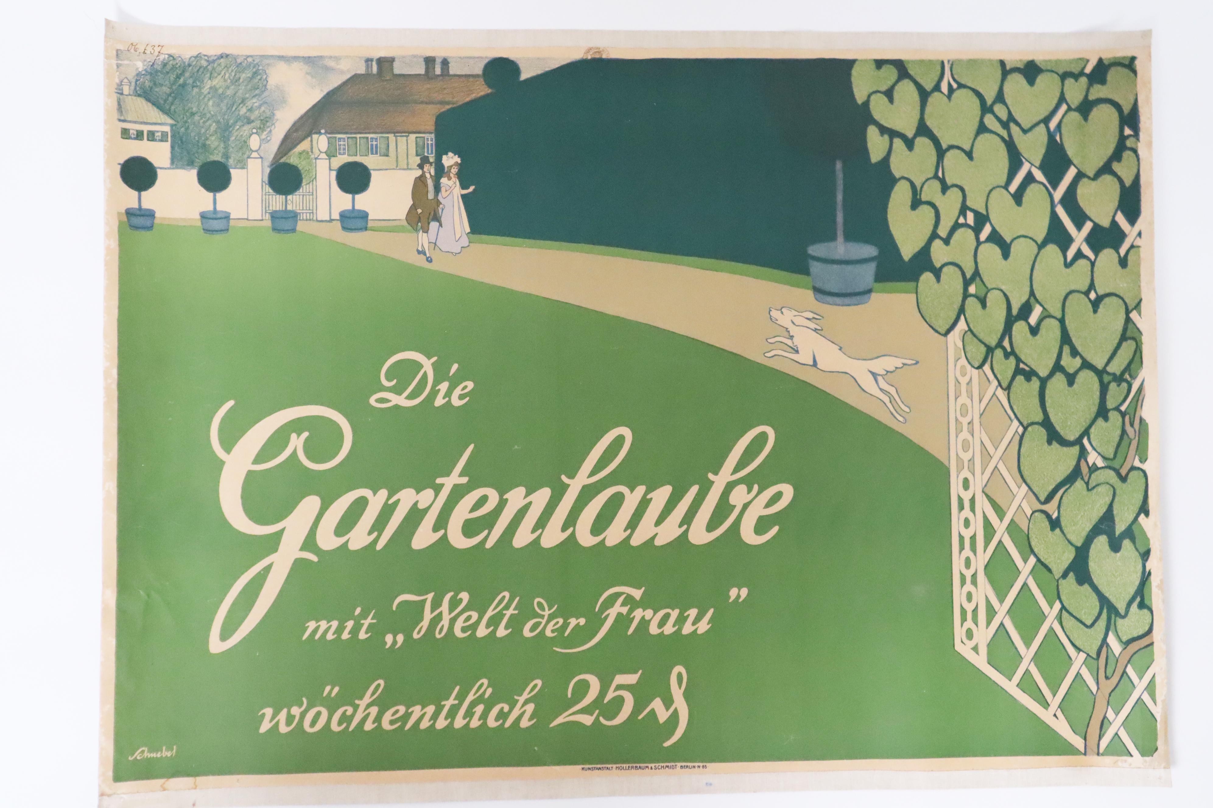 Art Nouveau Poster The Garden Pavilion World of Women by  Carl Schnebel Berlin For Sale 2