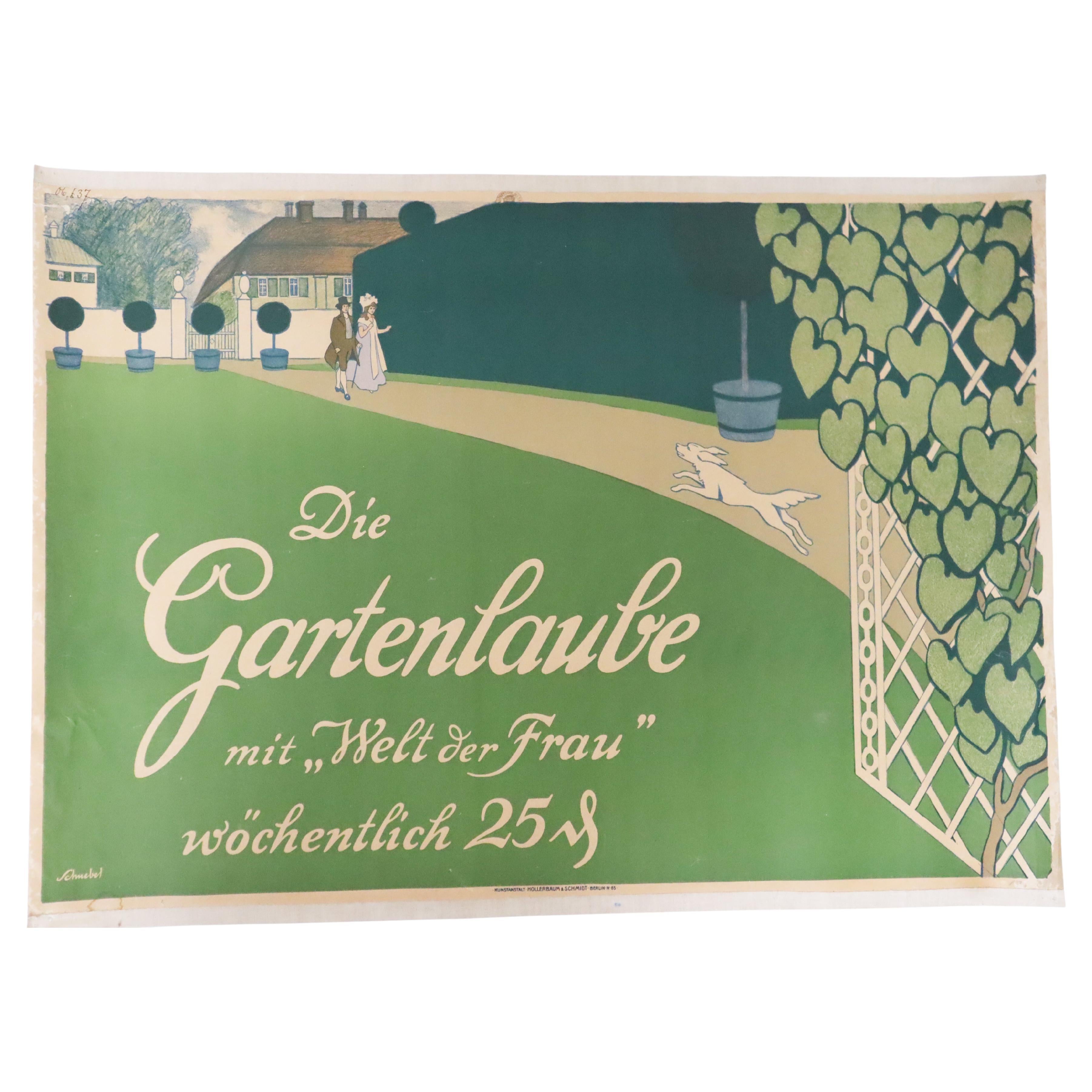 Art Nouveau Poster The Garden Pavilion World of Women by  Carl Schnebel Berlin