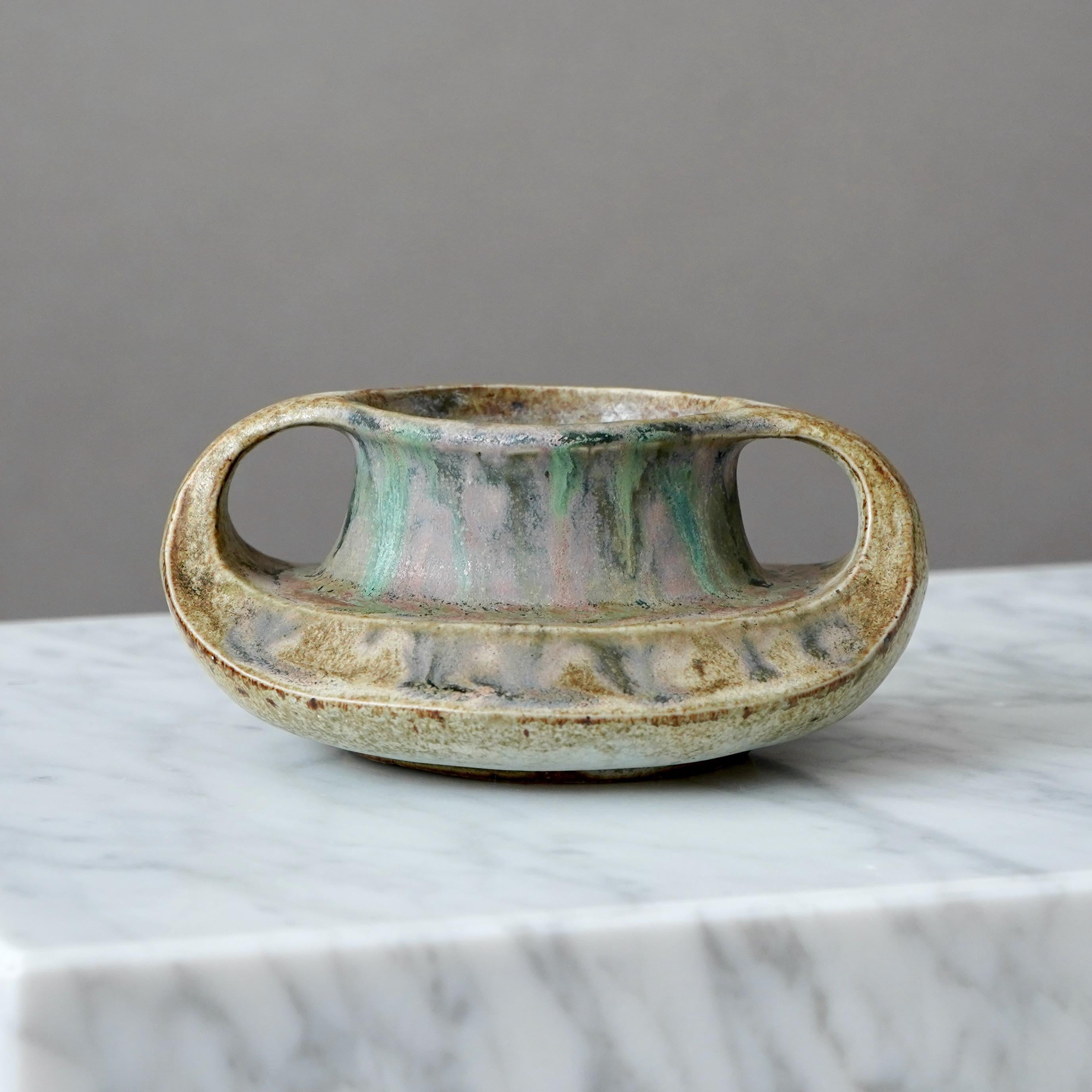 Smaltato Vaso in ceramica Art Nouveau di Charles Greber. Beauvais, Francia, 1920 circa. in vendita