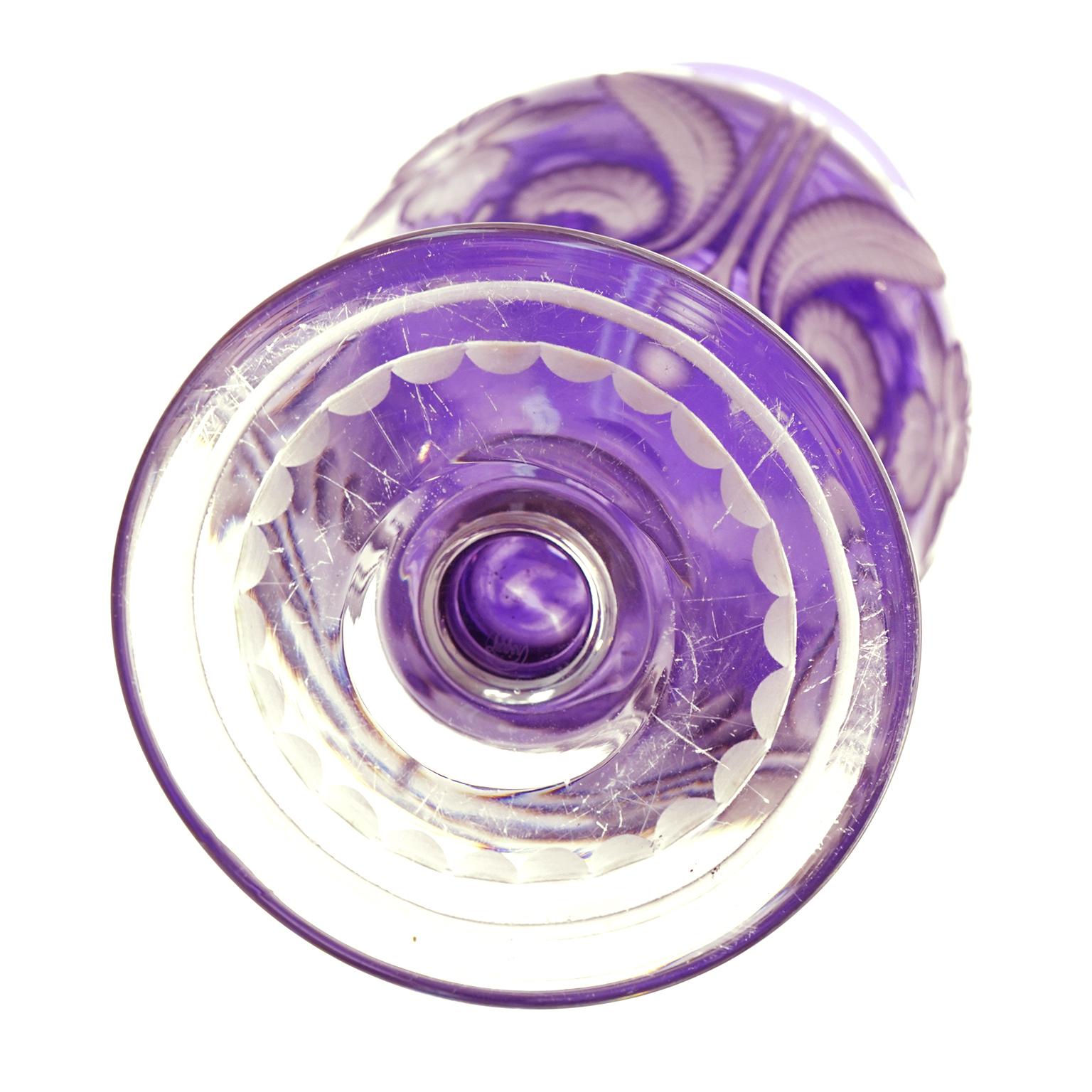 Art Nouveau Purple Vase by Libby For Sale 1