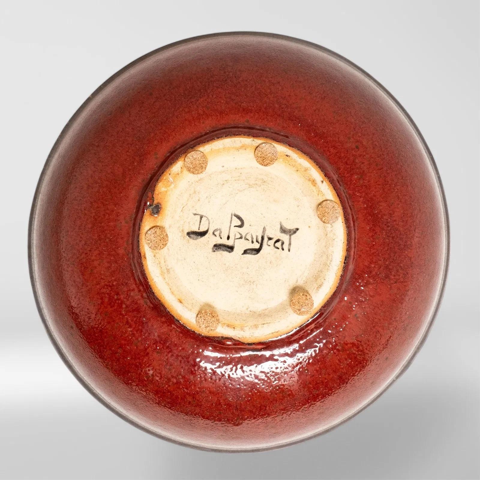 Français Coupe Art Nouveau à glaçure rouge  par Pierre-Adrien Dalpayrat en vente