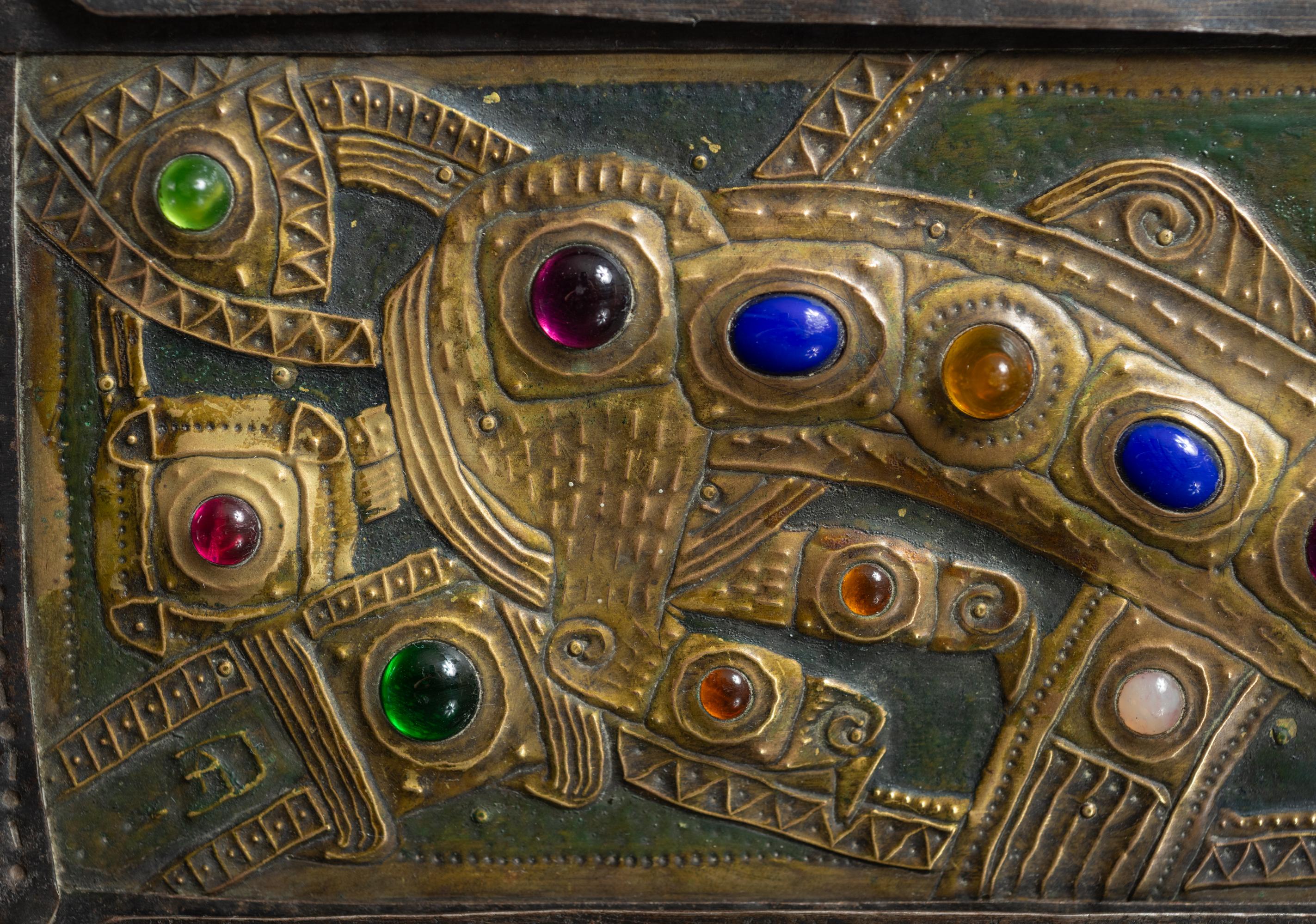 Art Nouveau Regal Lion Repoussé Box by Alfred Daguet For Sale 6