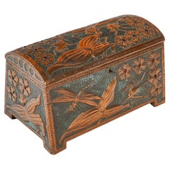 Art Nouveau Repoussé Copper Box, circa 1900.