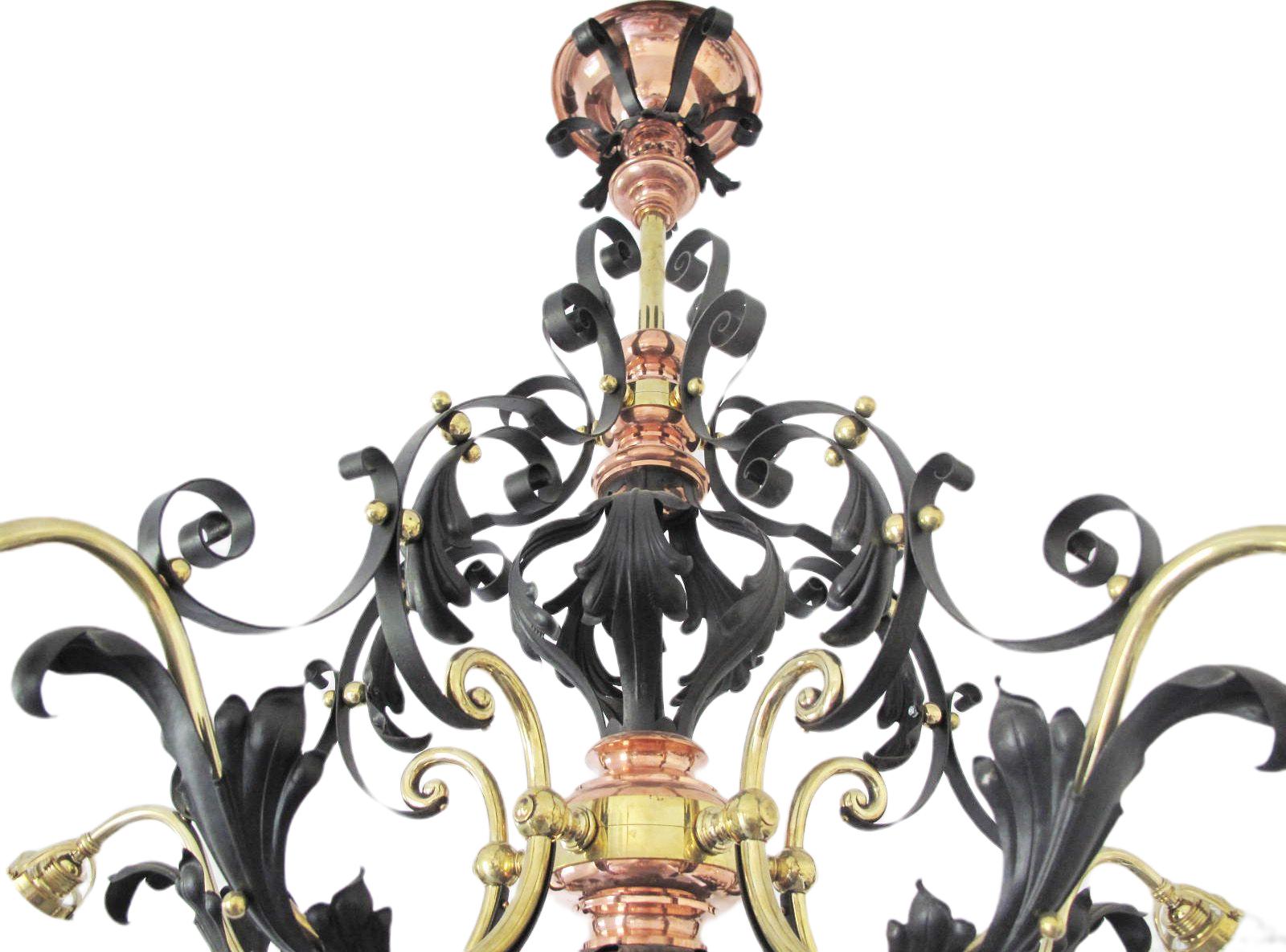 Art Nouveau Representative Chandelier For Sale 2