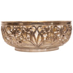 Art Nouveau Reticulated Silver Bowl