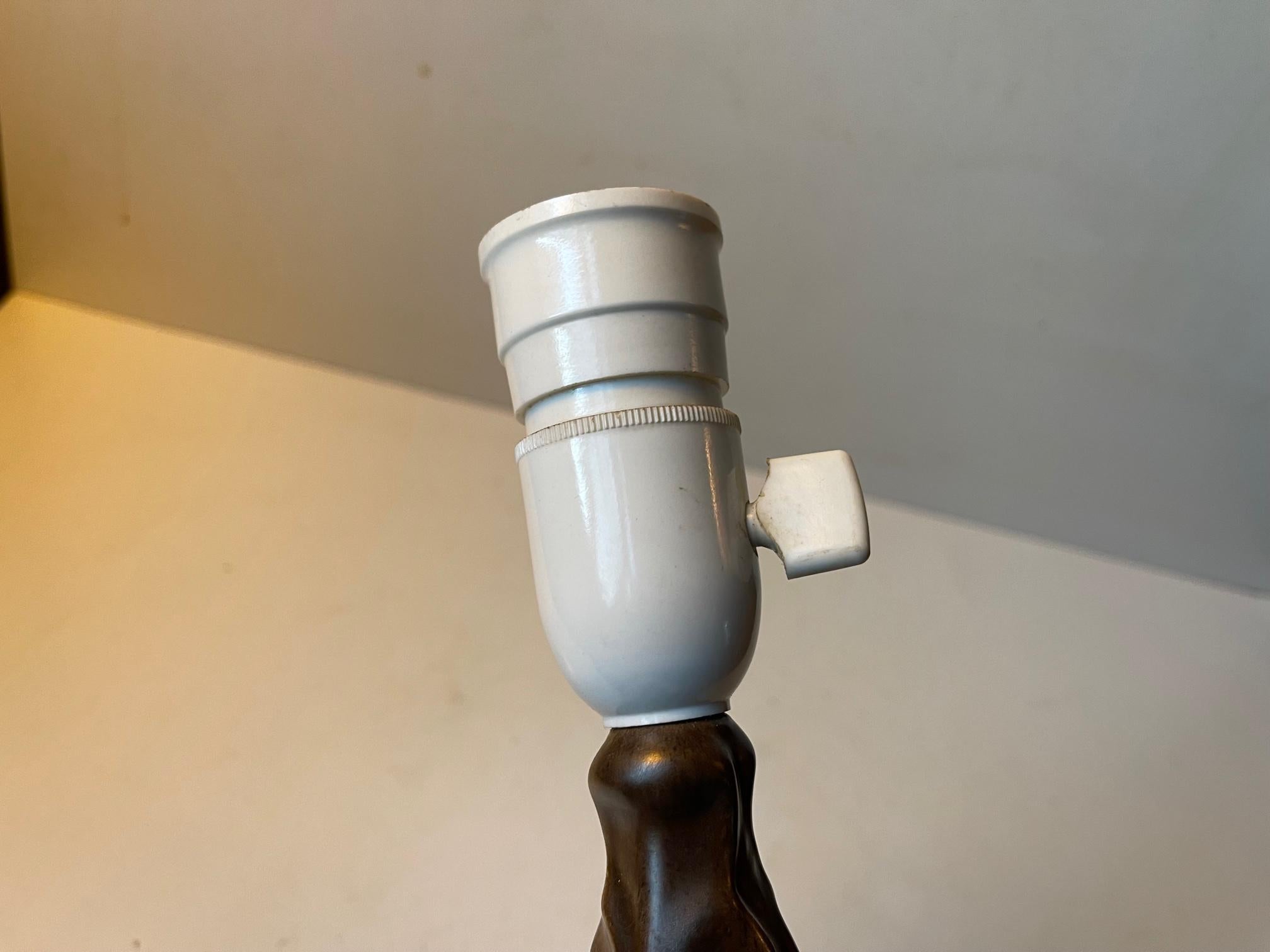 Art Nouveau Revival Ceramic Table Lamp by Søholm, 1950s In Good Condition For Sale In Esbjerg, DK