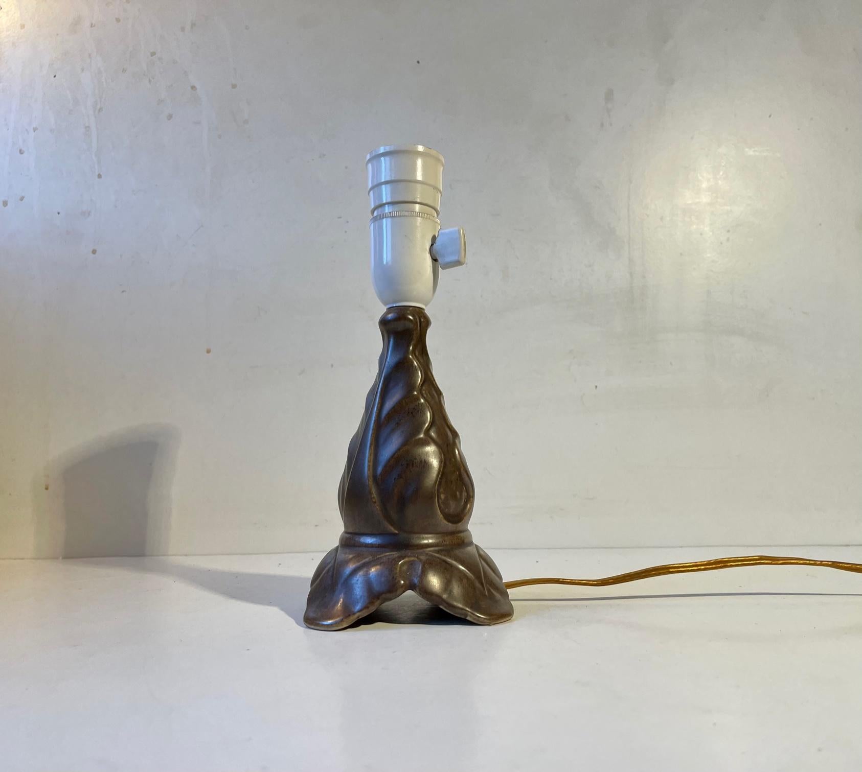 Art Nouveau Revival Ceramic Table Lamp by Søholm, 1950s For Sale 2