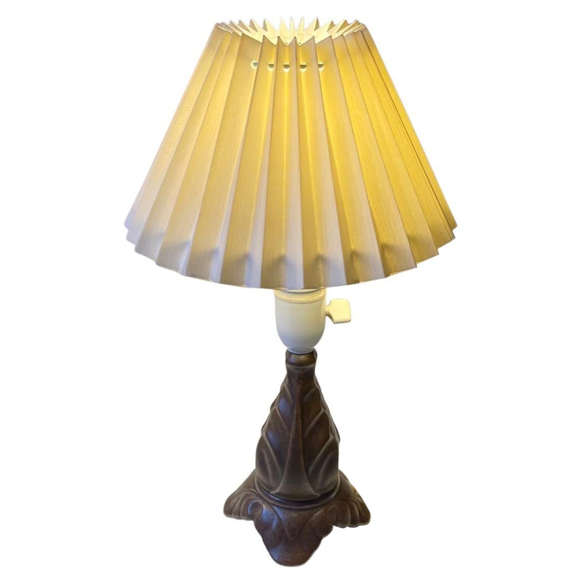 Art Nouveau Revival Ceramic Table Lamp by Søholm, 1950s