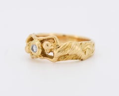 Art Nouveau Ring in 18K Gold and Diamond – Women’s Motif