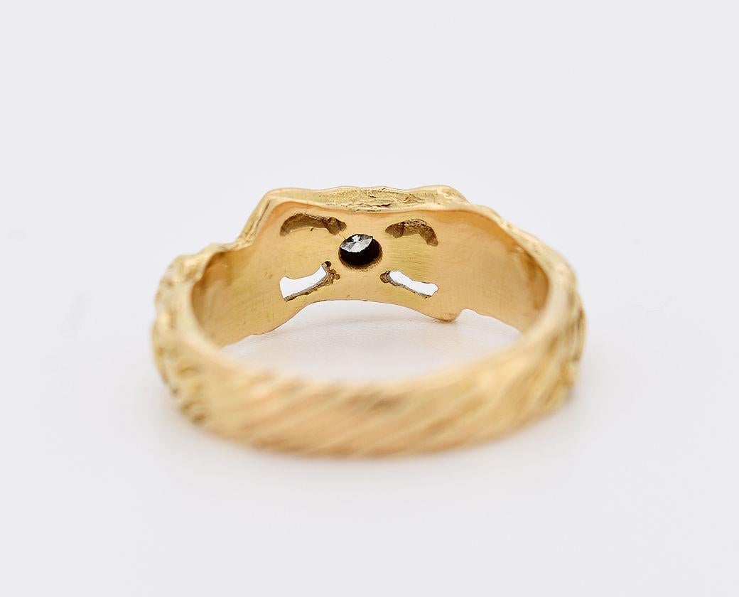 Art Nouveau Ring in 18K Gold and Diamond – Women’s Motif In Excellent Condition For Sale In PARIS, FR