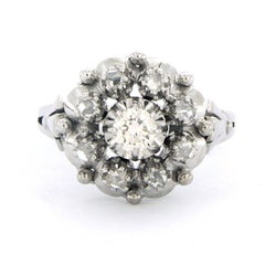Anillo ART NOUVEAU con diamantes talla brillante y rosa de hasta 0,30 ct Oro de 18k