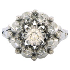 ART NOUVEAU Ring mit Diamanten im Brillant- und Rosenschliff bis zu 0,30 Karat aus 18 Karat Gold