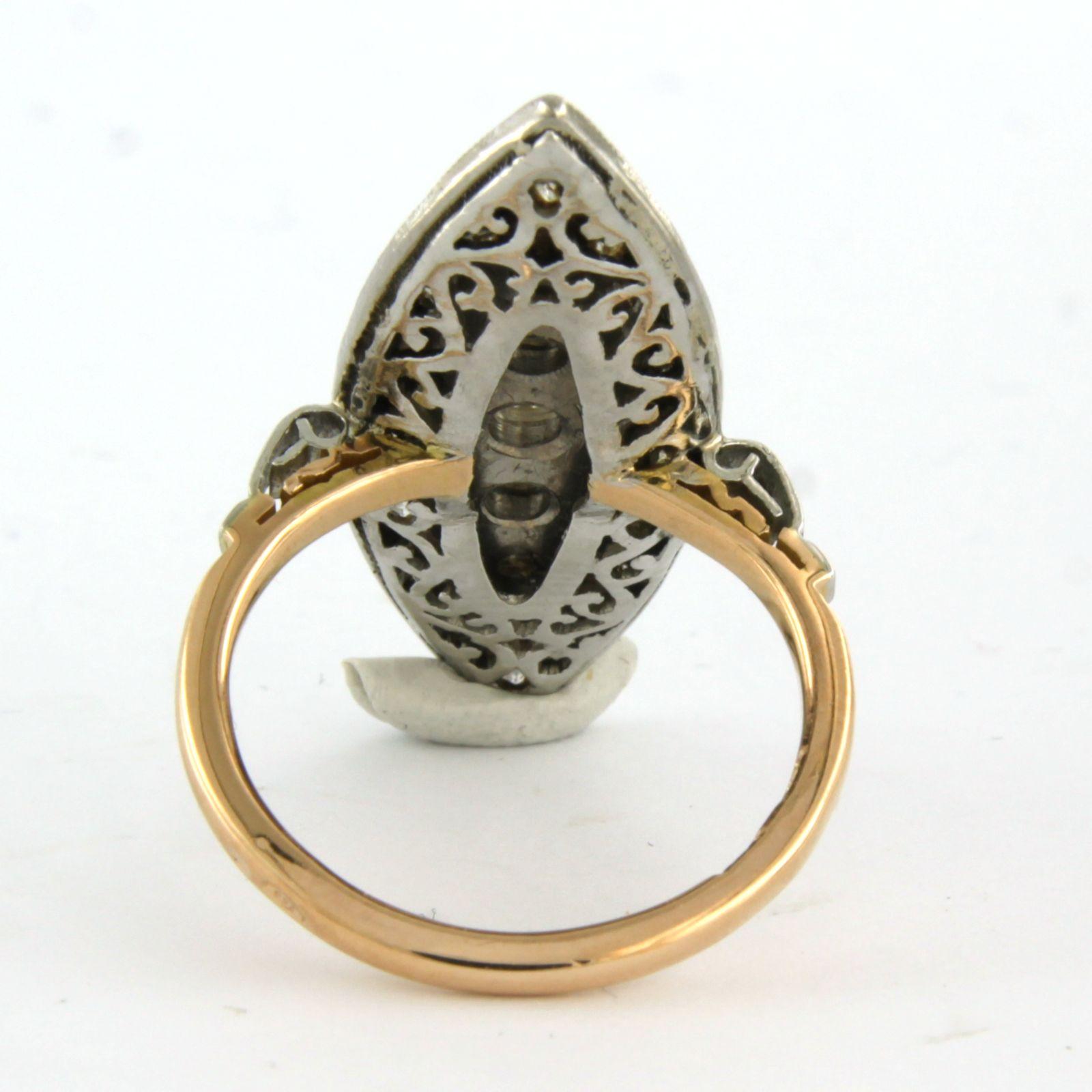 ART NOUVEAU Anillo con diamantes talla brillante de hasta 2,00 ct Oro de 18k 6,0 gramos en venta 2