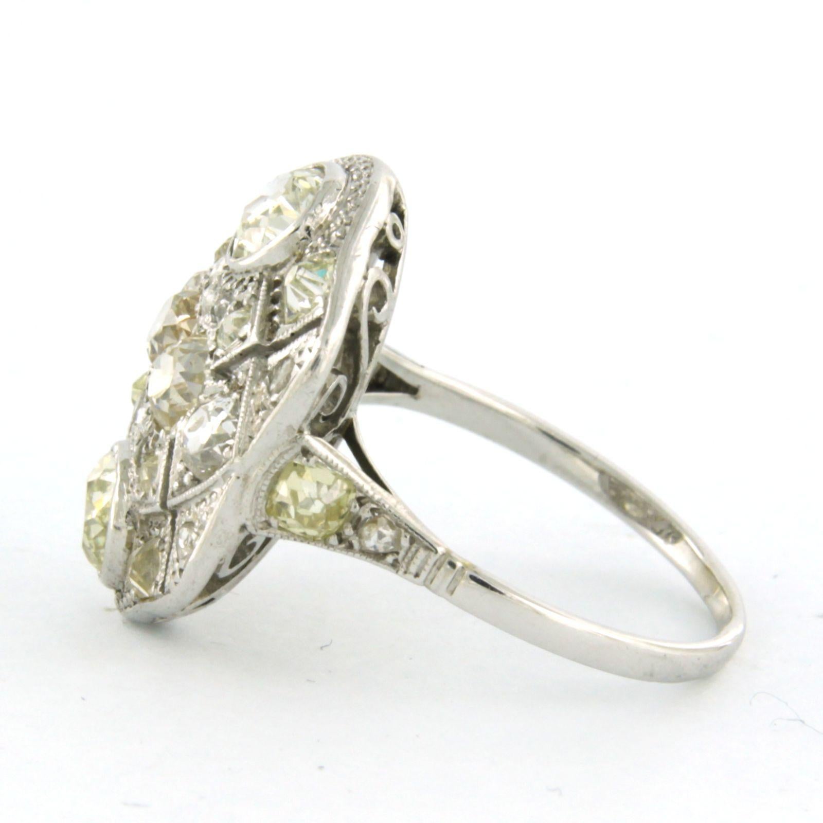 Women's ART NOUVEAU - ring with diamonds 18k white gold