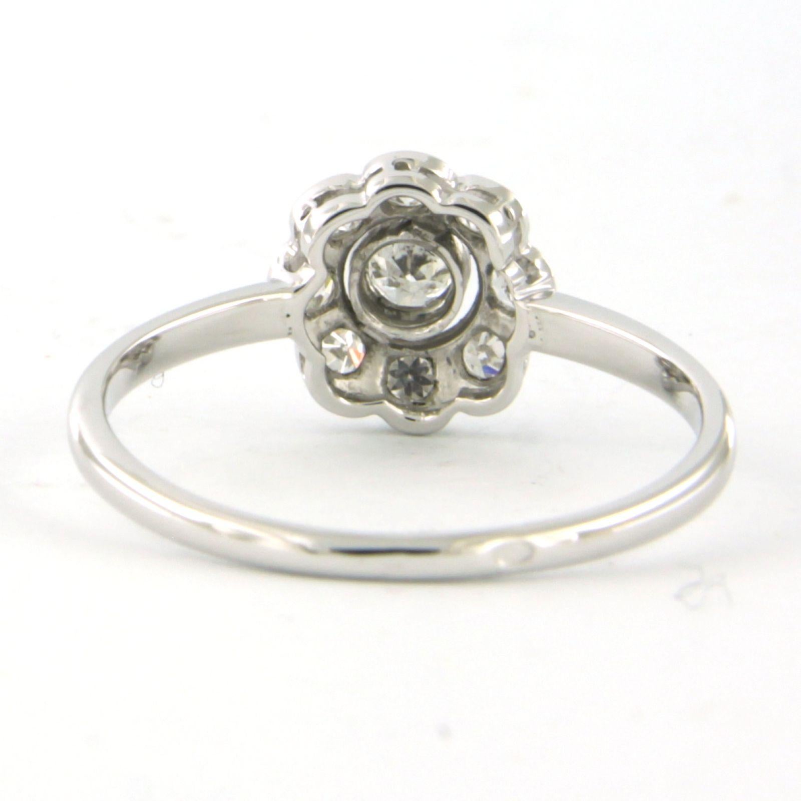 ART NOUVEAU Ring mit alten europäischen Diamanten und Diamanten im Einzelschliff bis zu 0,35ct 14k Gold (Alteuropäischer Schliff) im Angebot