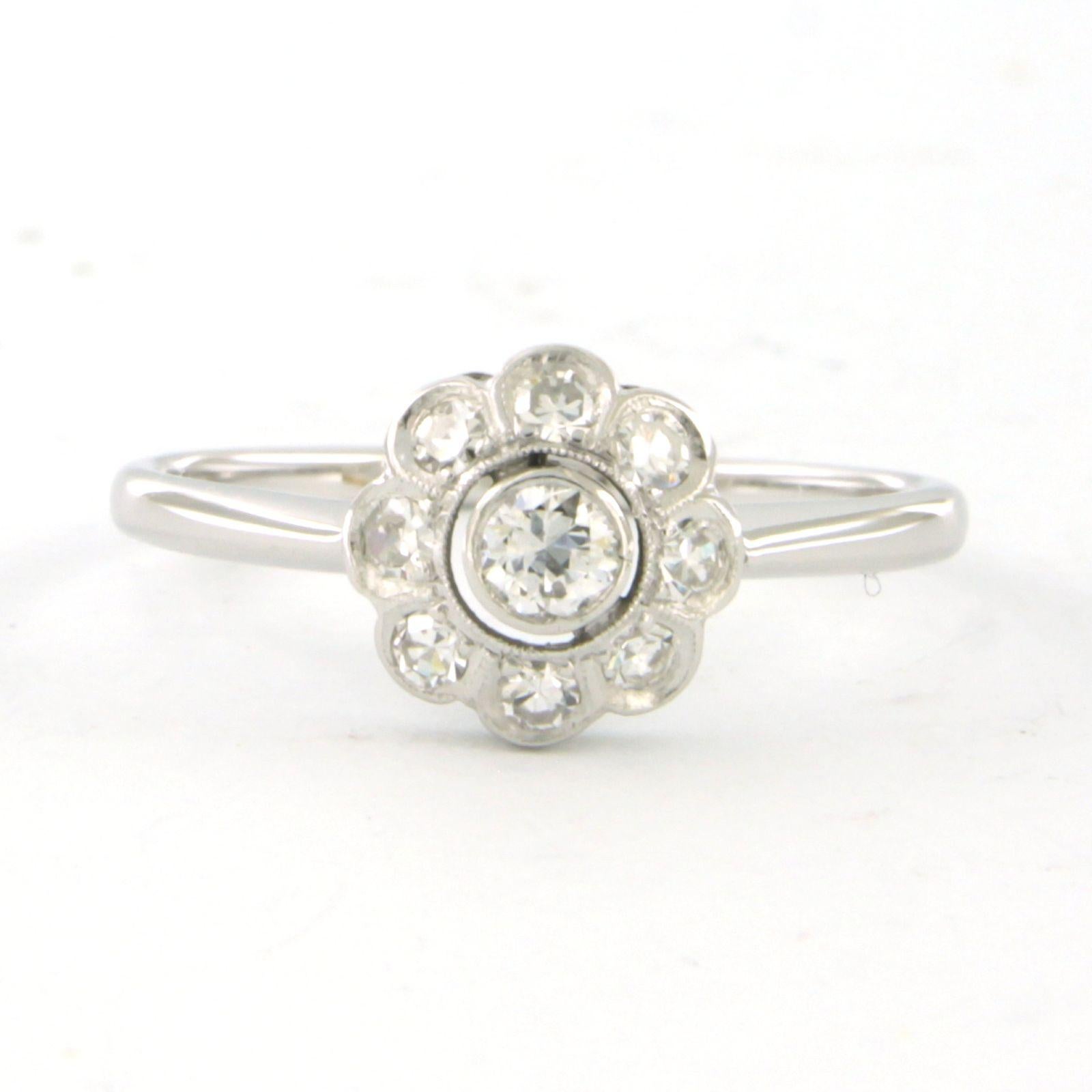 ART NOUVEAU Ring mit alten europäischen Diamanten und Diamanten im Einzelschliff bis zu 0,35ct 14k Gold im Angebot 1