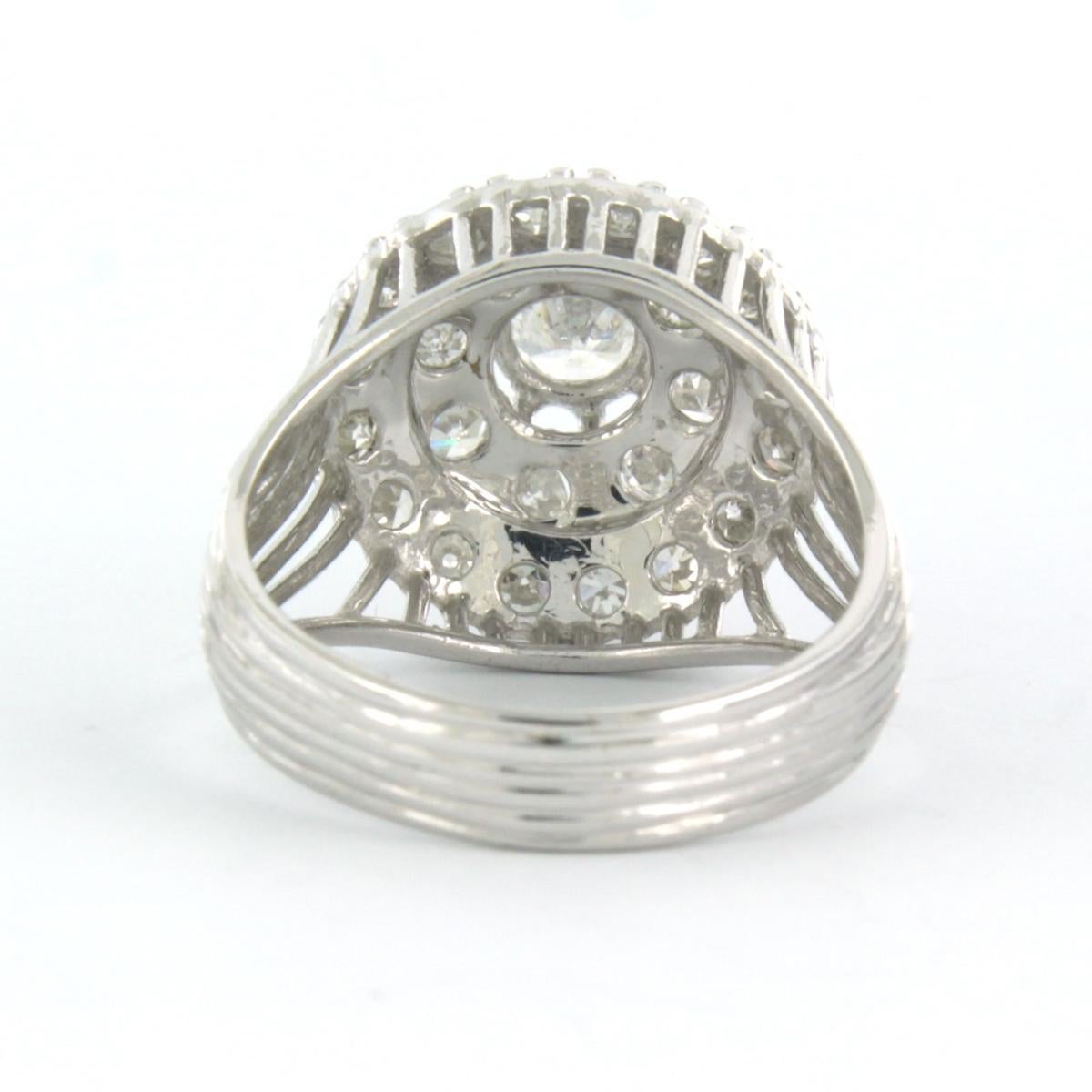 Taille vieille Europe Bague ART NOUVEAU avec diamants européens anciens et diamants taille unique jusqu'à 1,25ct or 18k en vente