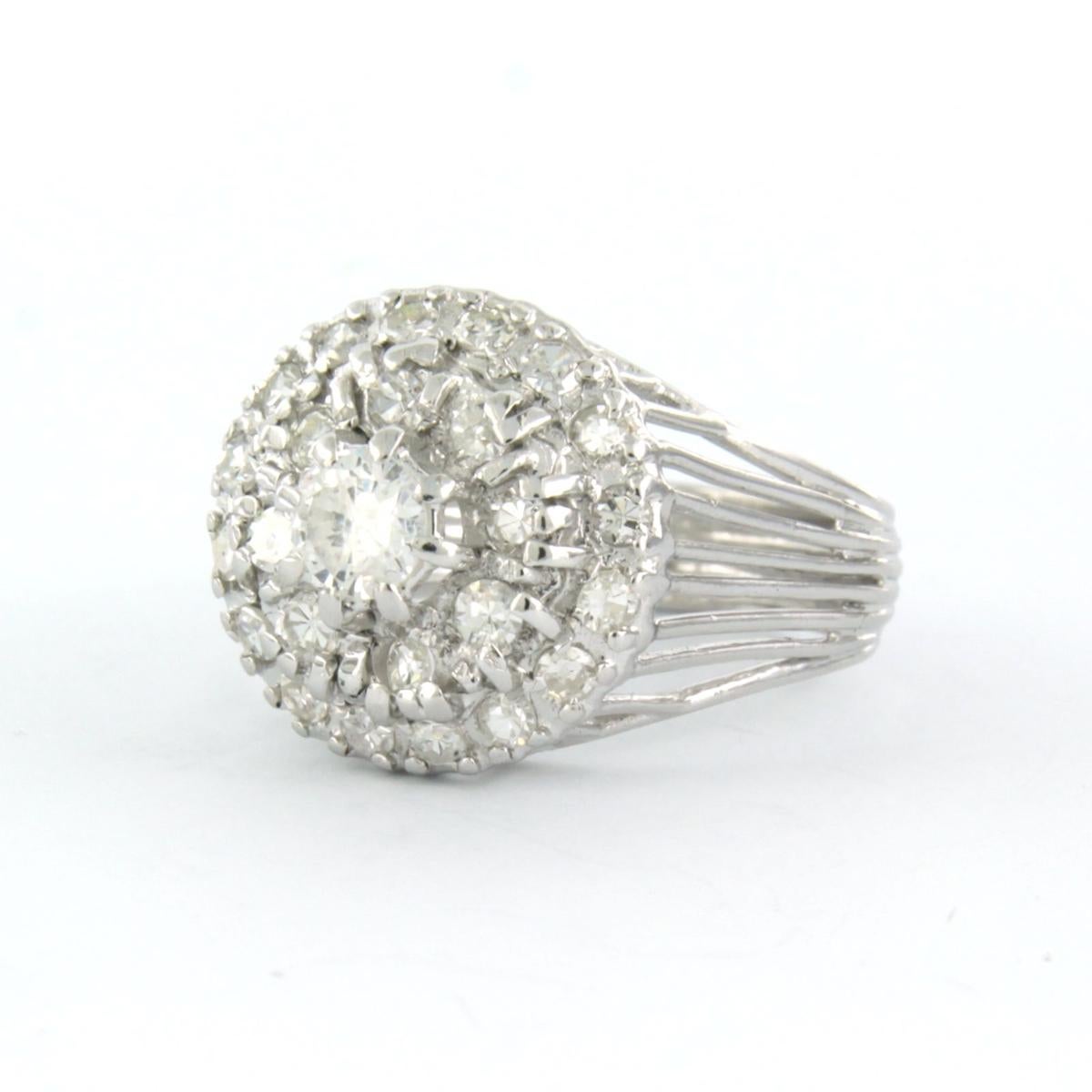 Bague ART NOUVEAU avec diamants européens anciens et diamants taille unique jusqu'à 1,25ct or 18k Pour femmes en vente