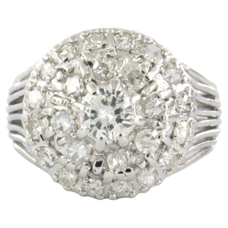 Bague ART NOUVEAU avec diamants européens anciens et diamants taille unique jusqu
à 1,25ct or 18k