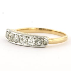 Bague ART NOUVEAU avec diamants de taille européenne ancienne jusqu'à 0,50ct or 14k