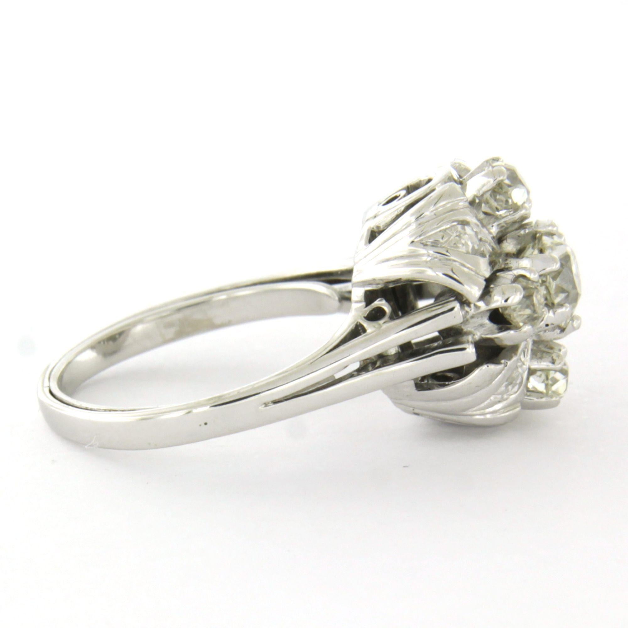 Art nouveau ART NOUVEAU Bague avec diamants de taille ancienne et rose jusqu'à 1,10ct or 14k en vente