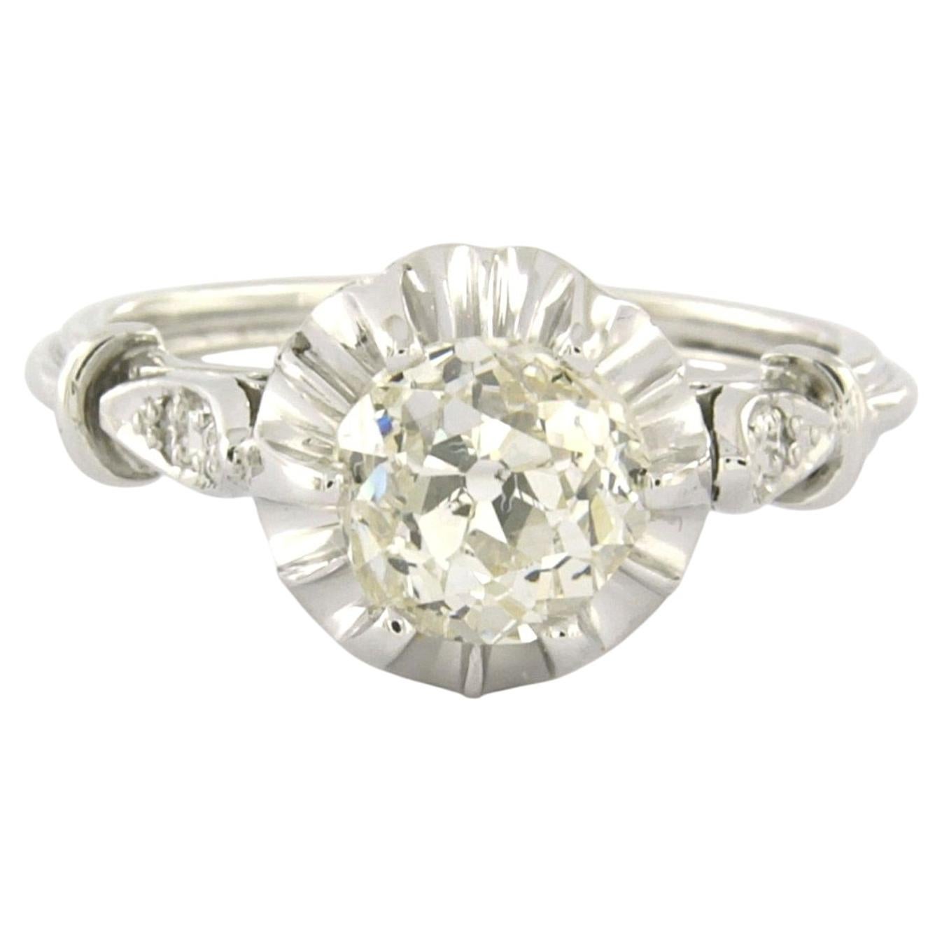 Art-Nouveau-Ring mit Diamanten im Old-Mine- und Single-Cut-Schliff bis zu 1,60 ct, 14-karätiges Gold