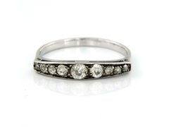 ART NOUVEAU Ring with old mine cut diamond sup to 0.60ct 14k gold and silver