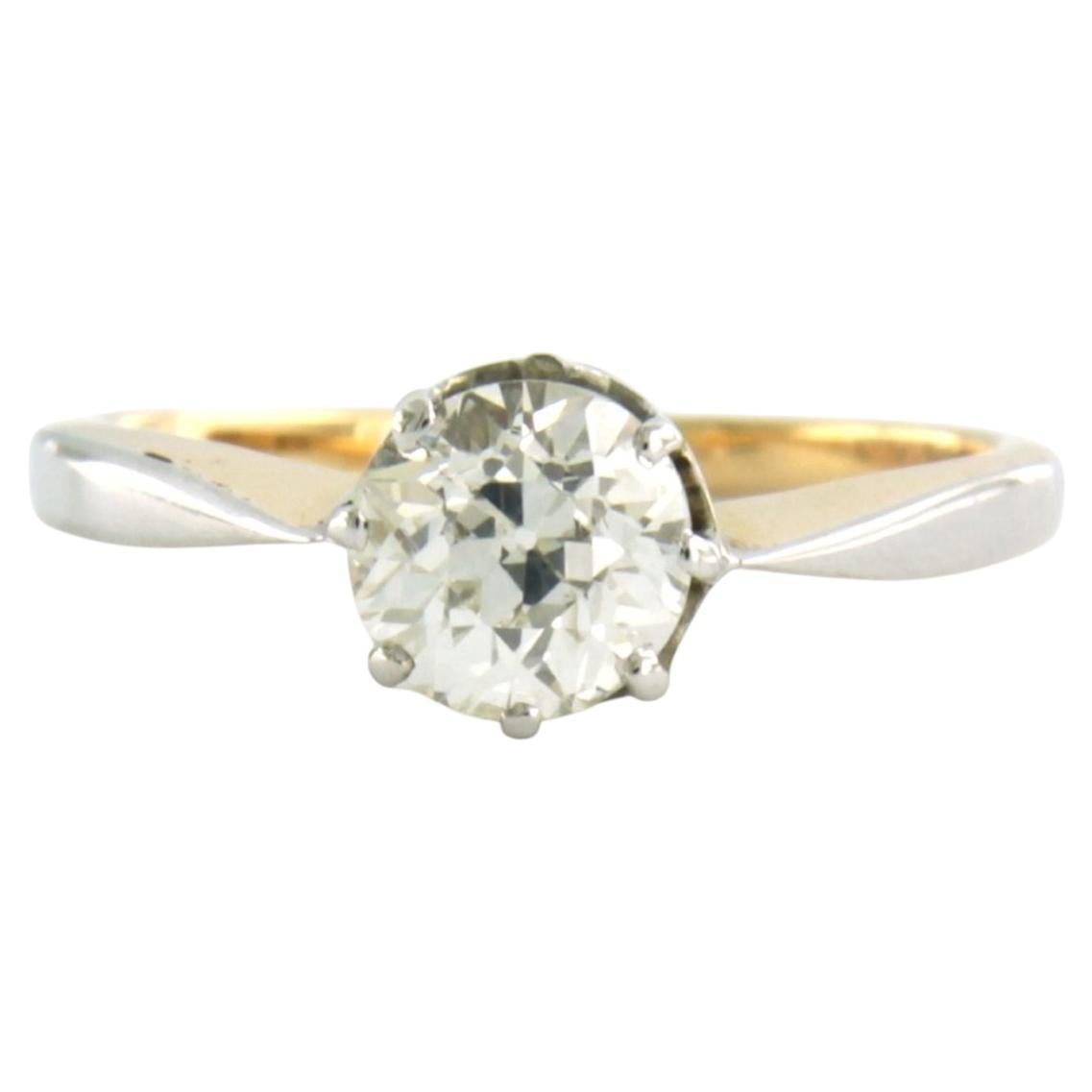 ART NOUVEAU Bague avec diamant taille ancienne jusqu'à 1,00ct or 14k