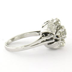 ART NOUVEAU RIng with old mine cut diamonds up to 1.00ct 14k gold