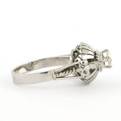 Anello ART NOUVEAU con diamante taglio rosa fino a 0,20 carati in oro 18 carati 4,8 grammi