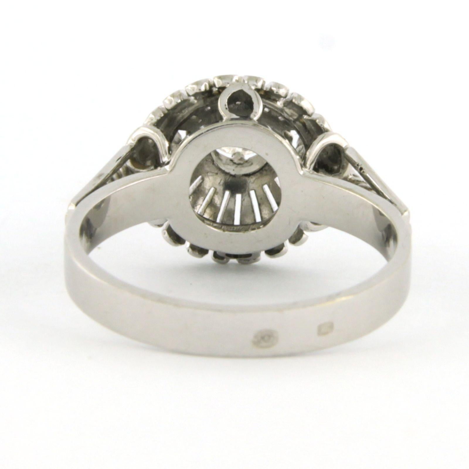 ART NOUVEAU Anello con diamanti rosa fino a 0,20ct in oro 18k 4,8 grammi In condizioni ottime in vendita a The Hague, ZH