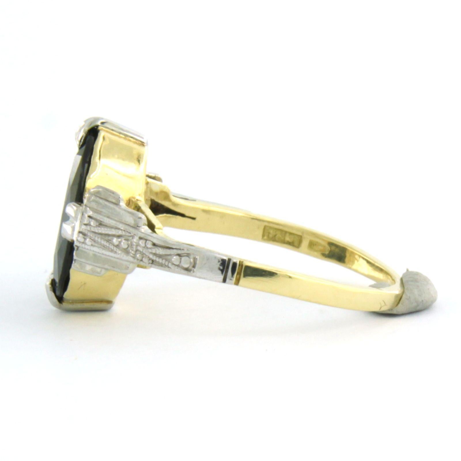 ART NOUVEAU Ring mit Saphir bis zu 2,85ct 18k Gold und Platin 2,9 Gramm (Art nouveau) im Angebot