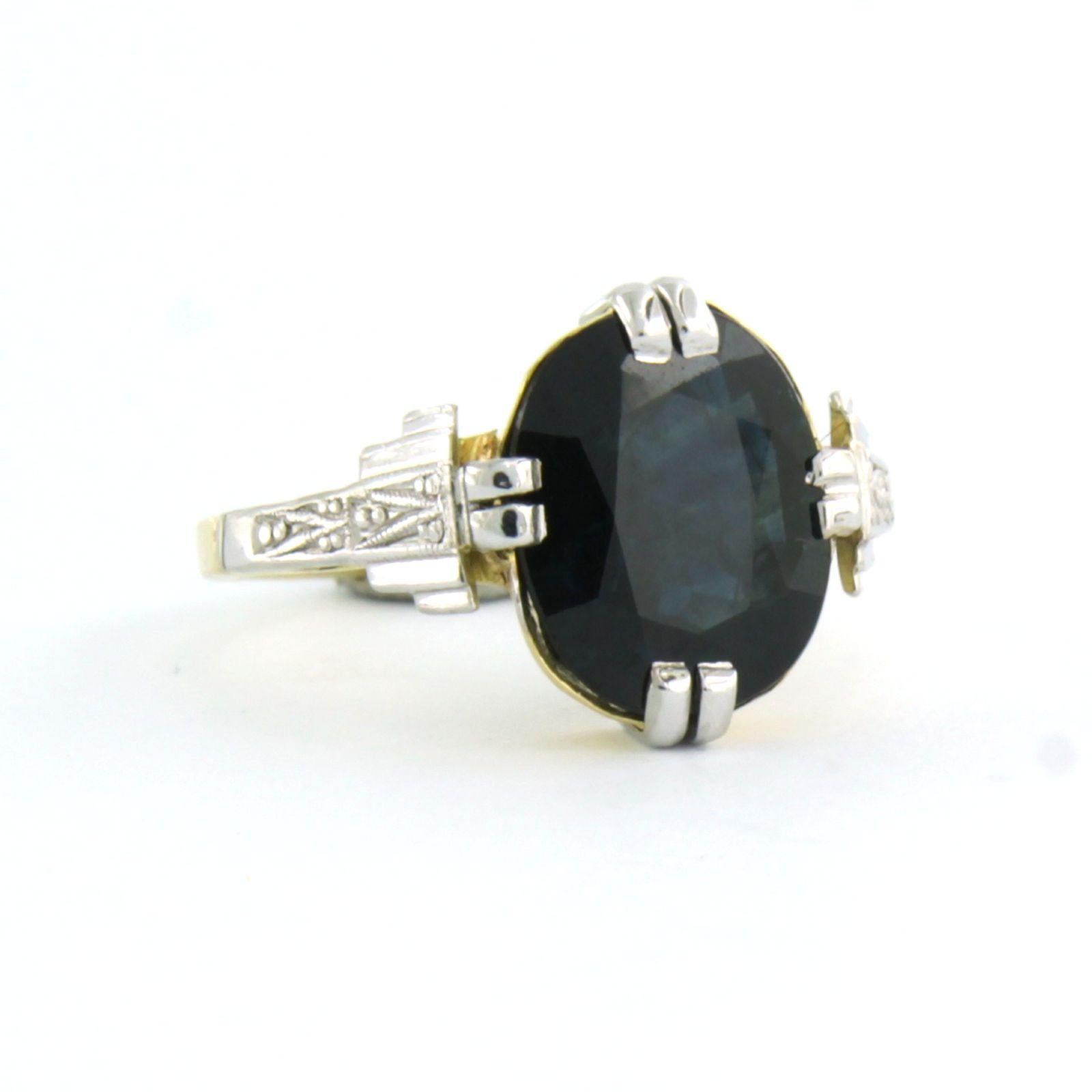 ART NOUVEAU Ring mit Saphir bis zu 2,85ct 18k Gold und Platin 2,9 Gramm Damen im Angebot