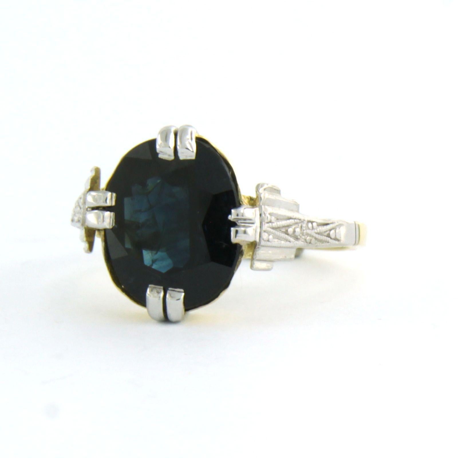 ART NOUVEAU Ring mit Saphir bis zu 2,85ct 18k Gold und Platin 2,9 Gramm im Angebot 1