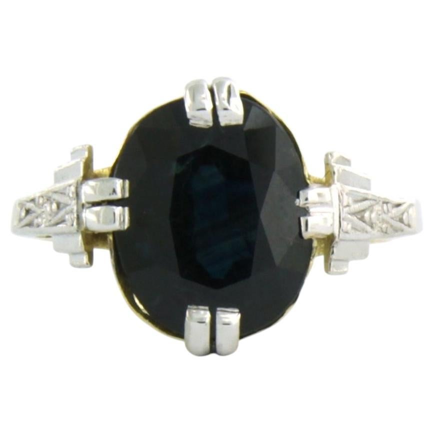 ART NOUVEAU Ring with sapphire up to 2.85ct 18k gold and platinum 2.9 grams