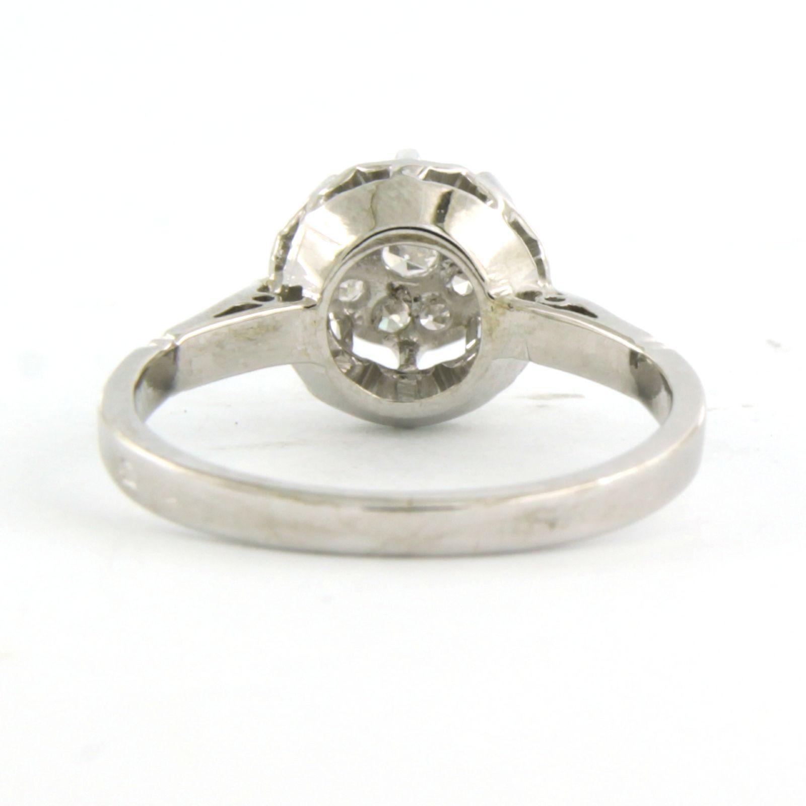 Anillo ART NOUVEAU con diamantes talla única hasta 0,24ct Oro de 18k 3,0 gramos en Excelente estado para la venta en The Hague, ZH