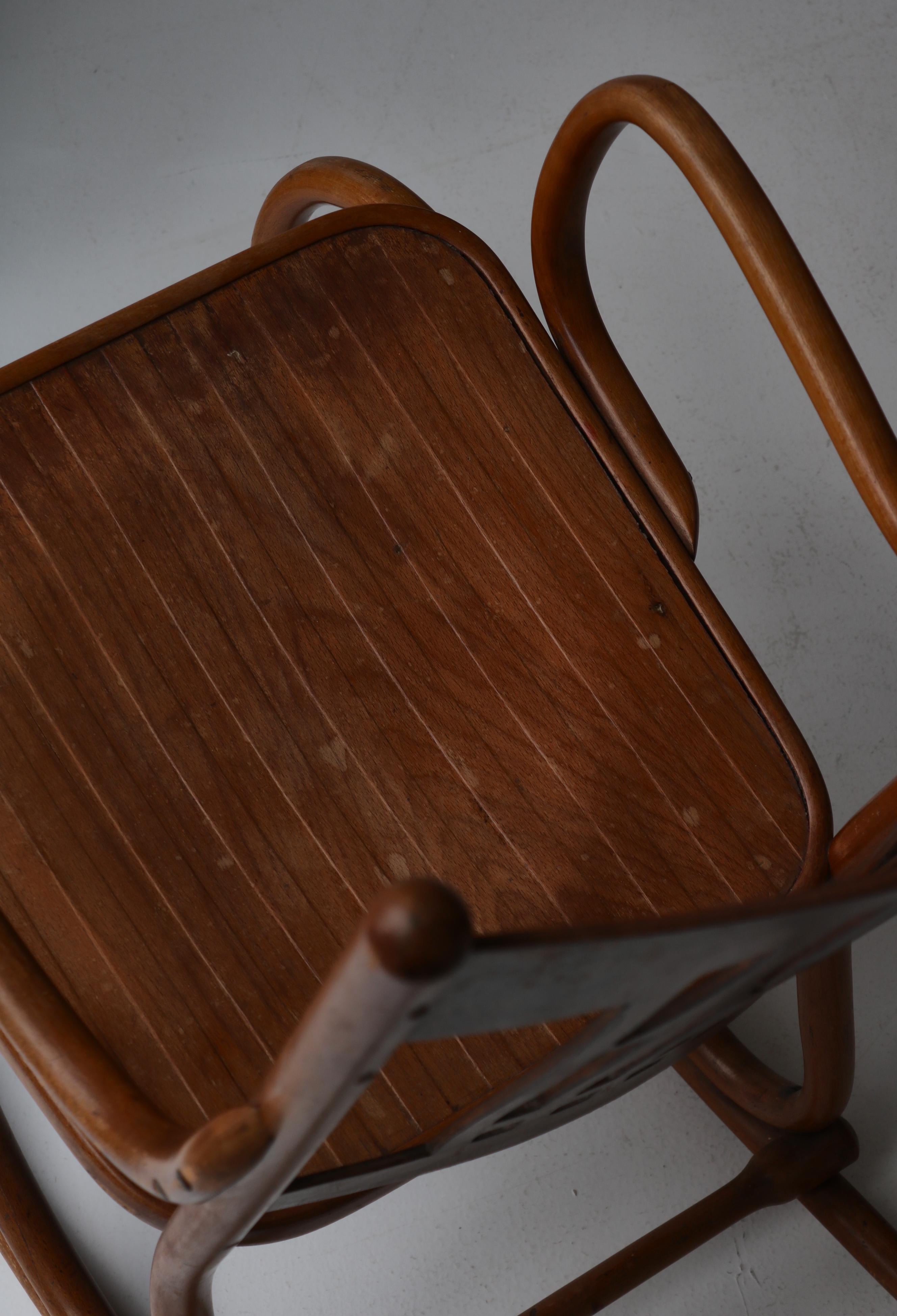 Art Nouveau Rocking Chair by Gustav Siegel for Jacob & Josef Kohn, Austria, 1904 7