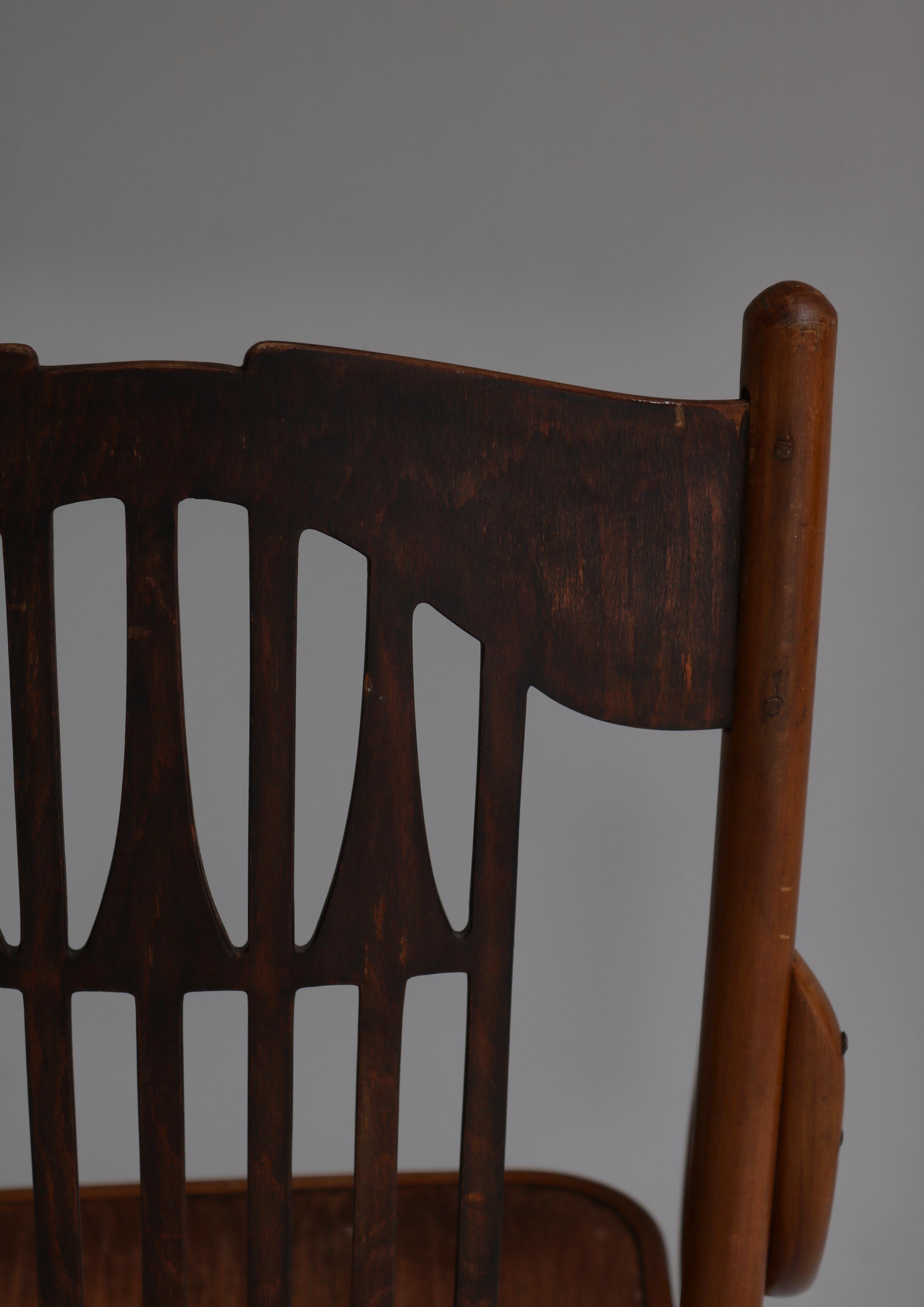 Art Nouveau Rocking Chair by Gustav Siegel for Jacob & Josef Kohn, Austria, 1904 1