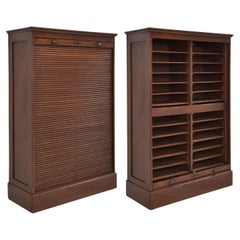 Roller Shutter-Schrank/Büroschrank aus Eiche im Jugendstil, 1910