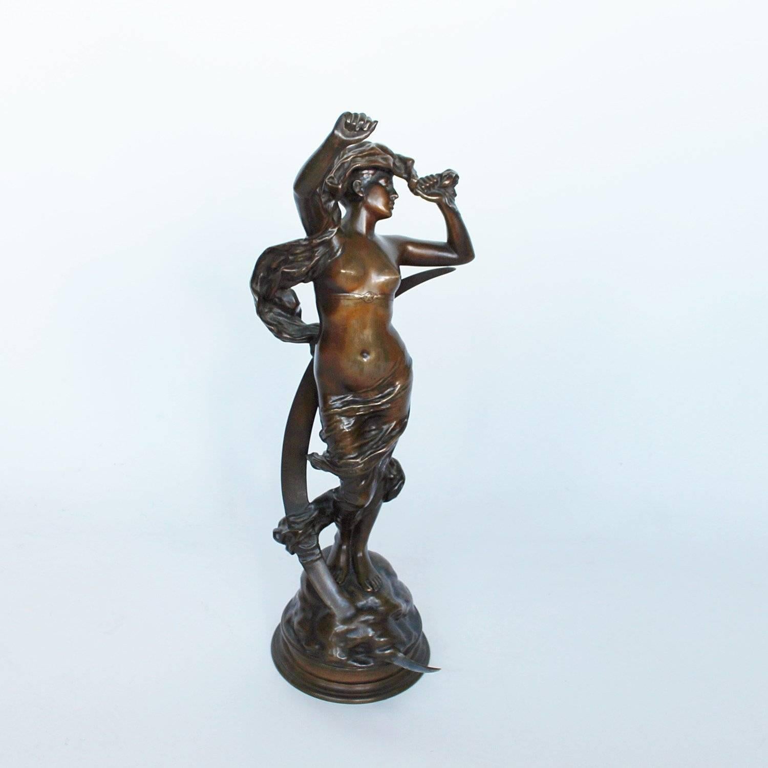 Art Nouveau Romantic Figure In Excellent Condition In Forest Row, East Sussex