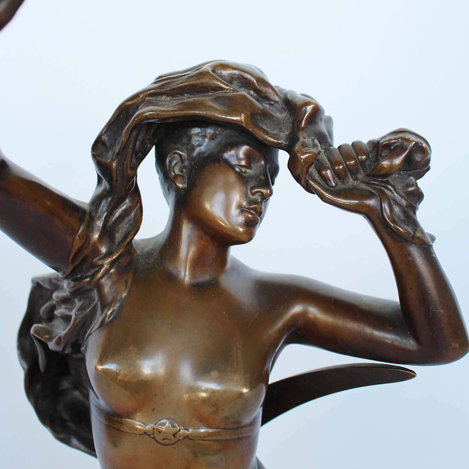 Bronze Art Nouveau Romantic Figure