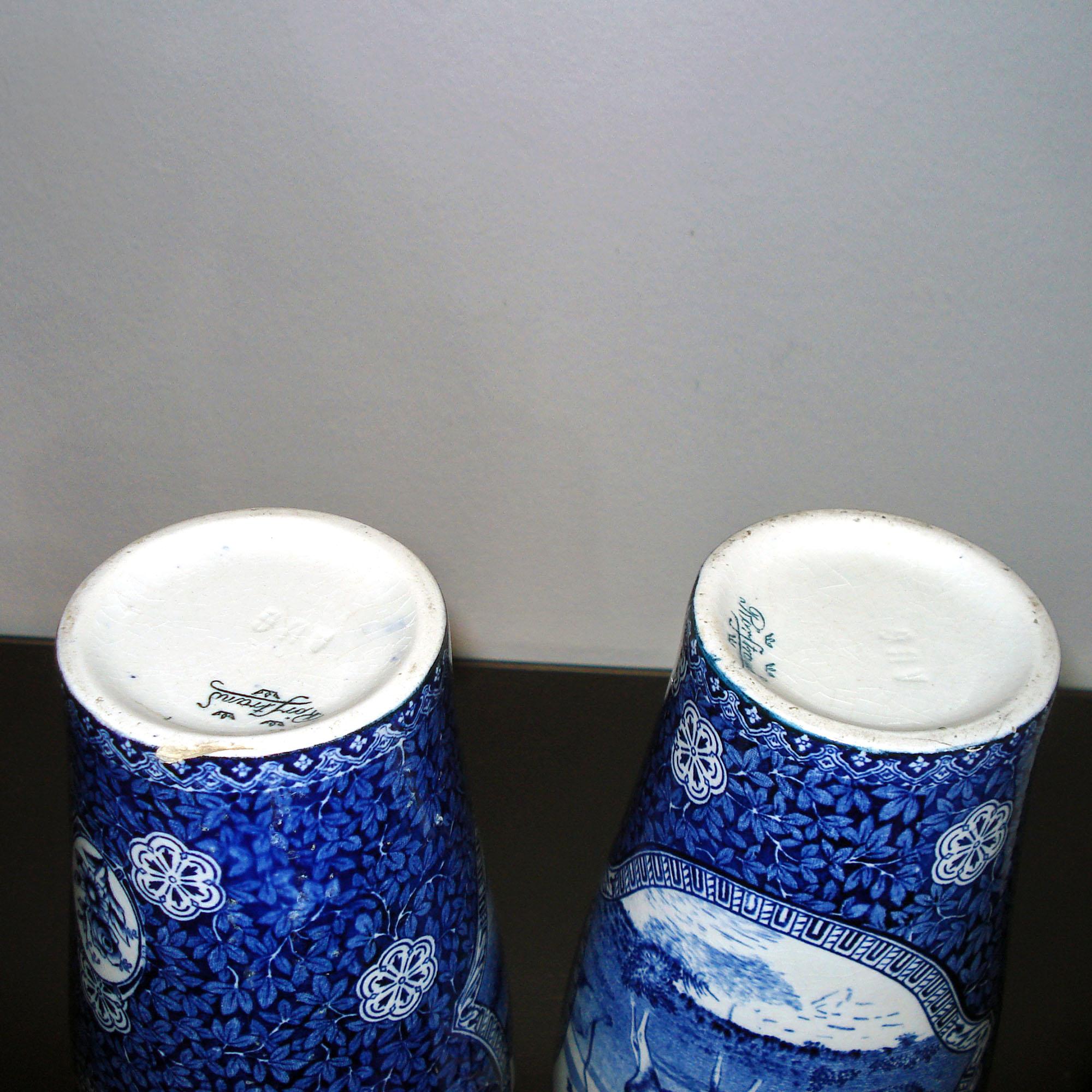 Art Nouveau Rörstrand Pair of Porcelain Vases, Sweden, 19th Century For Sale 8