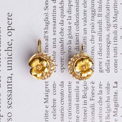 Art Nouveau Rose Cut Diamond Earrings